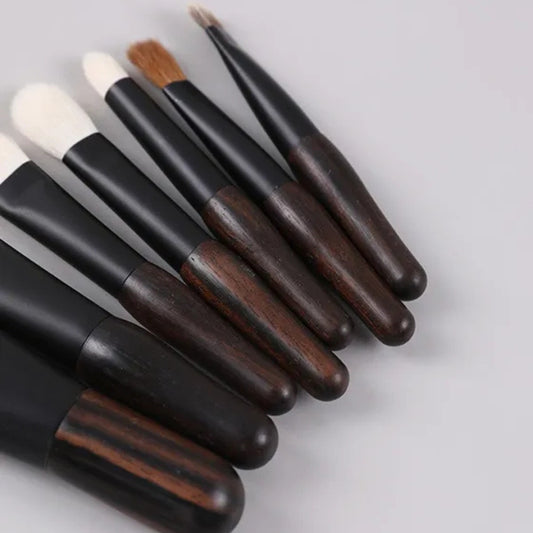 Portable makeup brush set with soft bristles 2