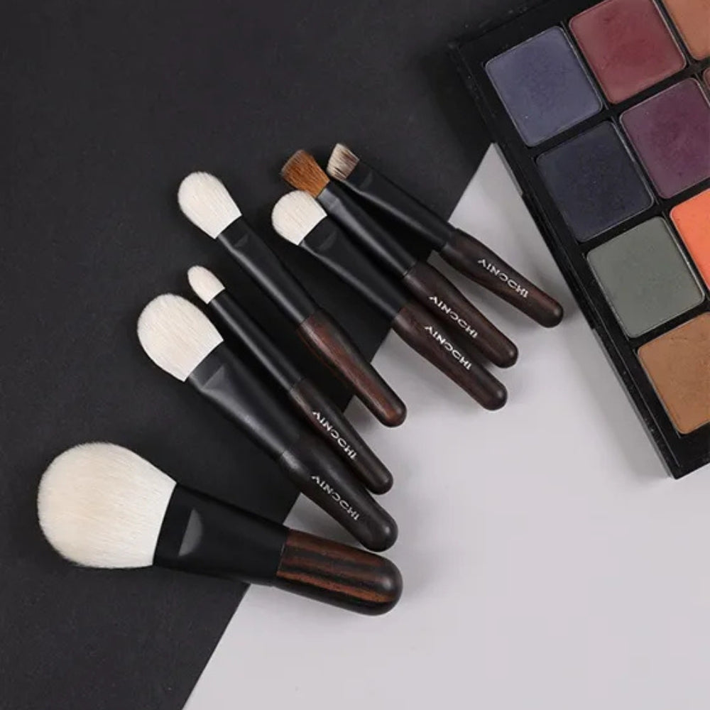 Portable makeup brush set with soft bristles 4