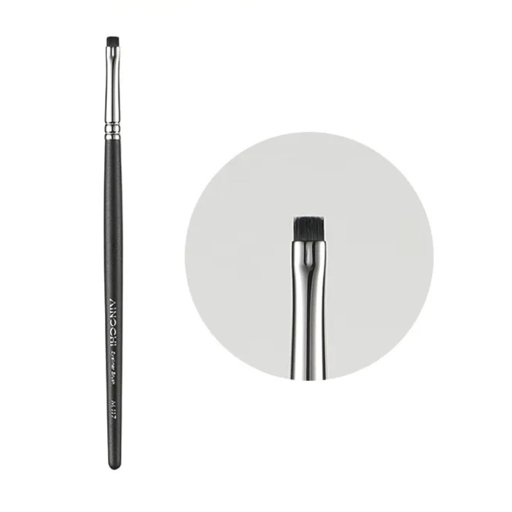 Precision flat brush for gel, cream, and powder eyeliner 1