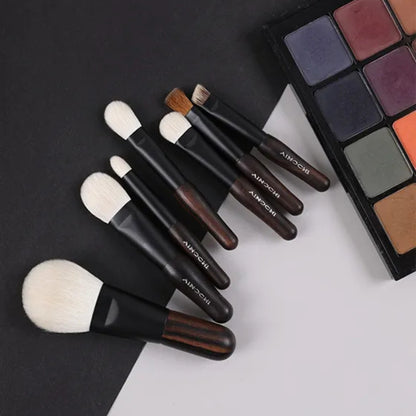 Portable makeup brush set with soft bristles 4